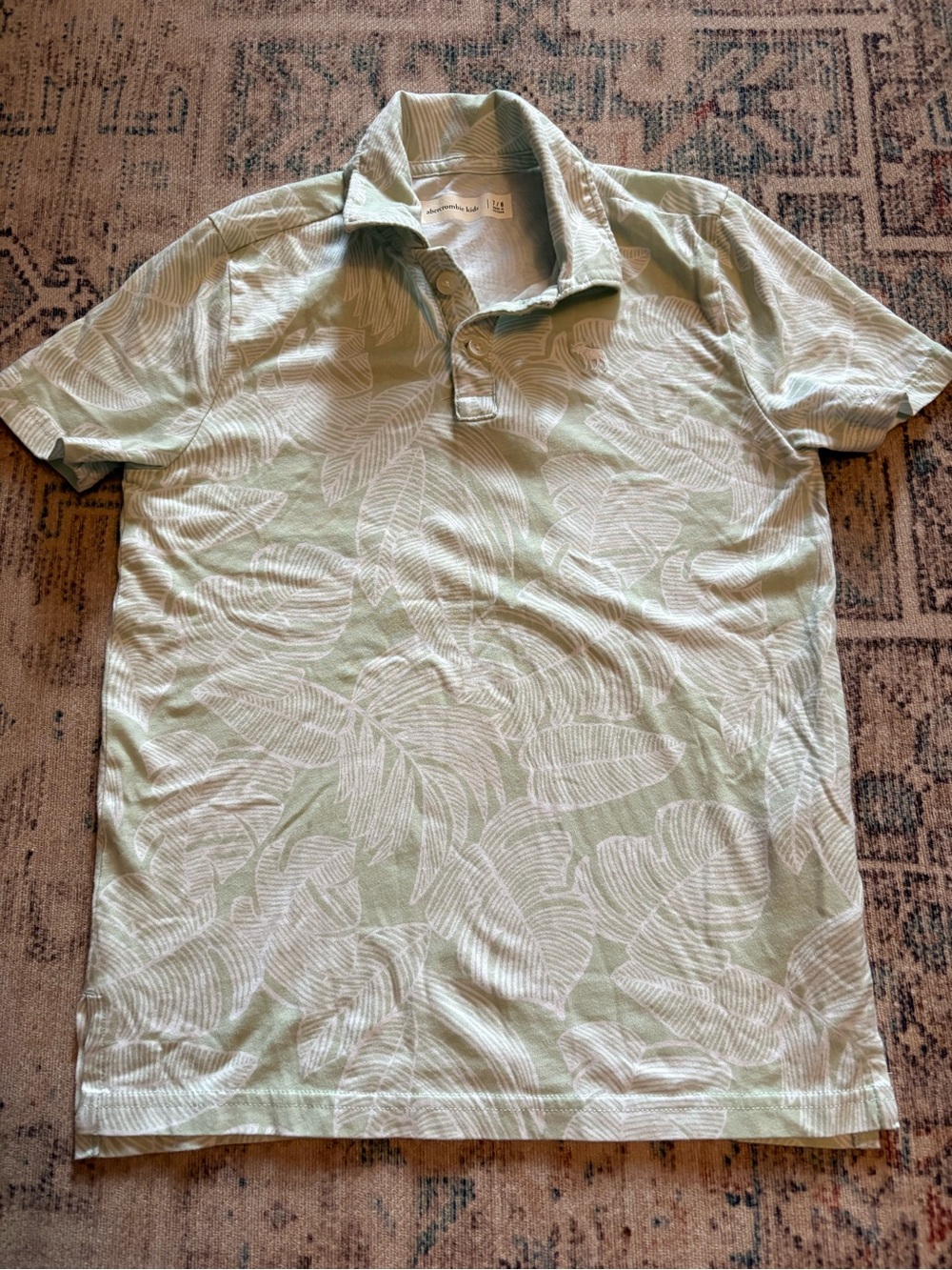 Abercrombie Kids leaf print polo, boys 7/8